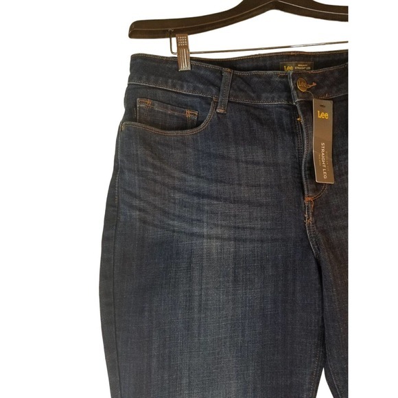 Lee Secretly Shapes Regular Fit Straight Leg Women's Jean, Lagoon Blue, 16 36x29 - Picture 5 of 7